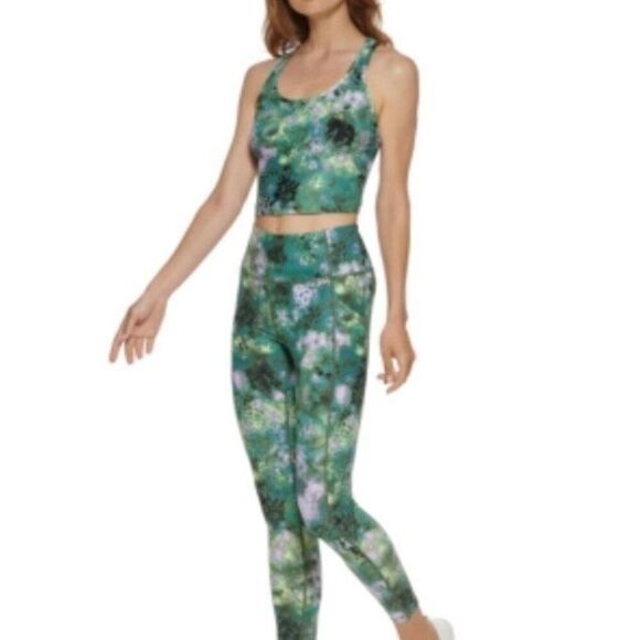 Calvin Klein Womens Performance Printed Racerback Cropped Tank Top 2XL New - Picture 3 of 4